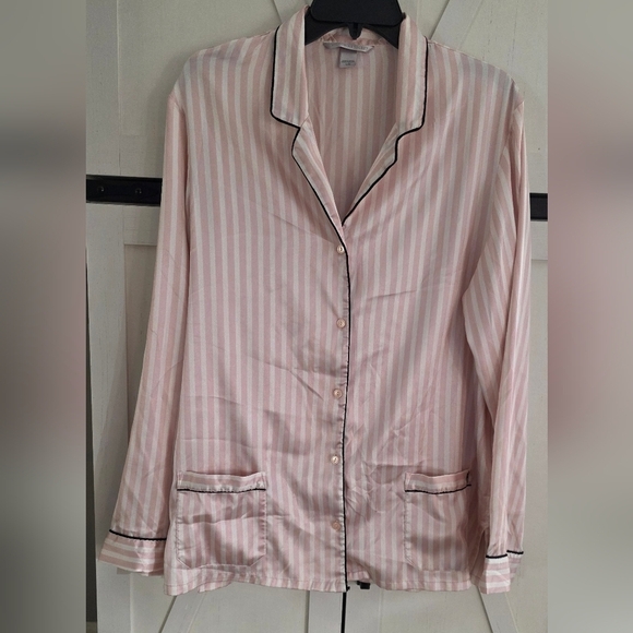 Victoria's Secret Other - Striped Pink Button-Up Pajama Top